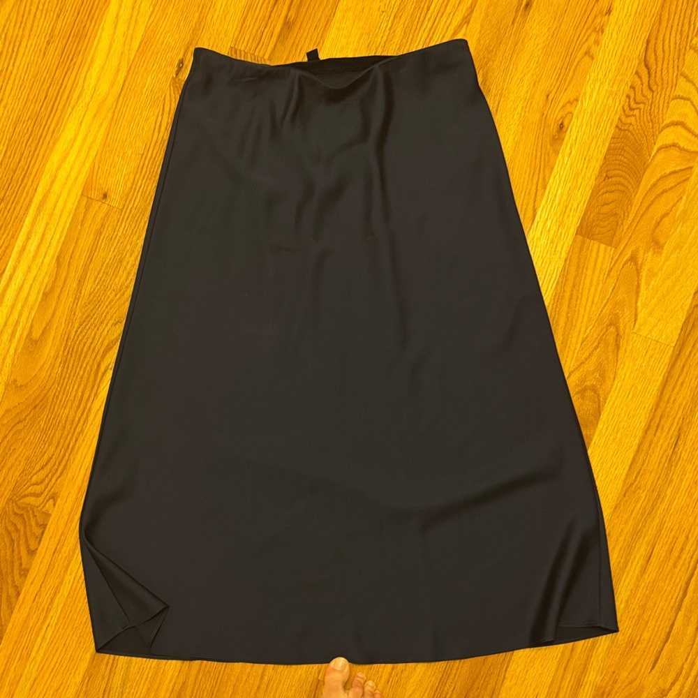 J. Crew Classic navy midi slip skirt